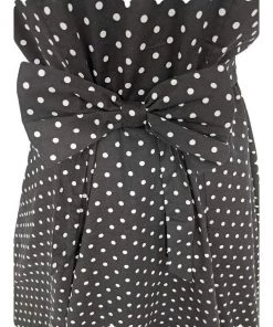 ChicStar Retro Tammy Swing Dress In Black & White Polka Dot