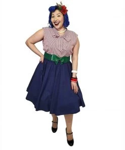ChicStar Women's Apparel Pinup Skirt In Navy