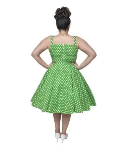 Glitz Glam And Rebellion Women's Apparel GGR Summer Polkadot Dress In Green 9 Glitz Glam And Rebellion Women's Apparel GGR Summer Polkadot Dress In Green