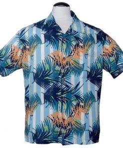 Steady Clothing Oasis Bowling Shirt In Blue