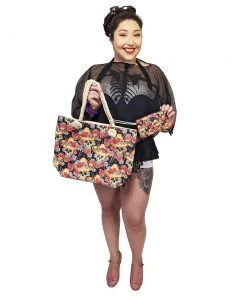 Glitz Glam And Rebellion Summer Sugar Skull Tote & Matching Coin Purse Accessories
