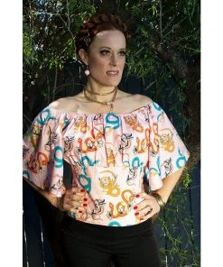 The Oblong Box Shop TOBS Victoria Blouse In Snakes Women's Apparel