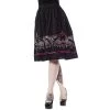 Women's Apparel Sourpuss Batty Pinstripe Skirt In Black & Pink