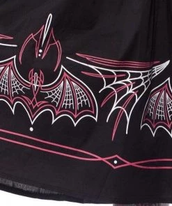 Women's Apparel Sourpuss Batty Pinstripe Skirt In Black & Pink 11 Women's Apparel Sourpuss Batty Pinstripe Skirt In Black & Pink