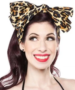 Sourpuss Leopard Bad Girl Satin Scarf Women's Apparel
