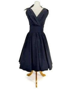 ChicStar Marilyn Crisscross Dress In Black Women's Apparel