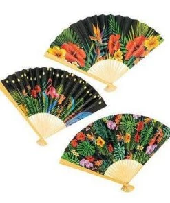 Glitz Glam And Rebellion Tropical Tiki Nights Fan 10"